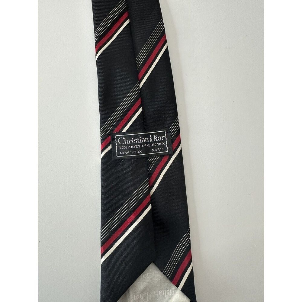 Christian Dior Monsieur Neck Tie Silk Blend Necktie Corpcore Office Money Design - Picture 5 of 8